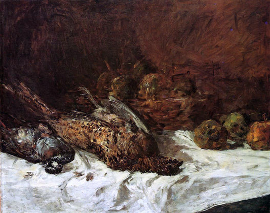  Eugene-Louis Boudin Still Life with Fowl (also known as Still Life with Pheasant and Basket of Apples) - Hand Painted Oil Painting