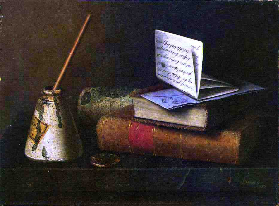  William Michael Harnett Still Life with Letter to Mr. Lask - Hand Painted Oil Painting