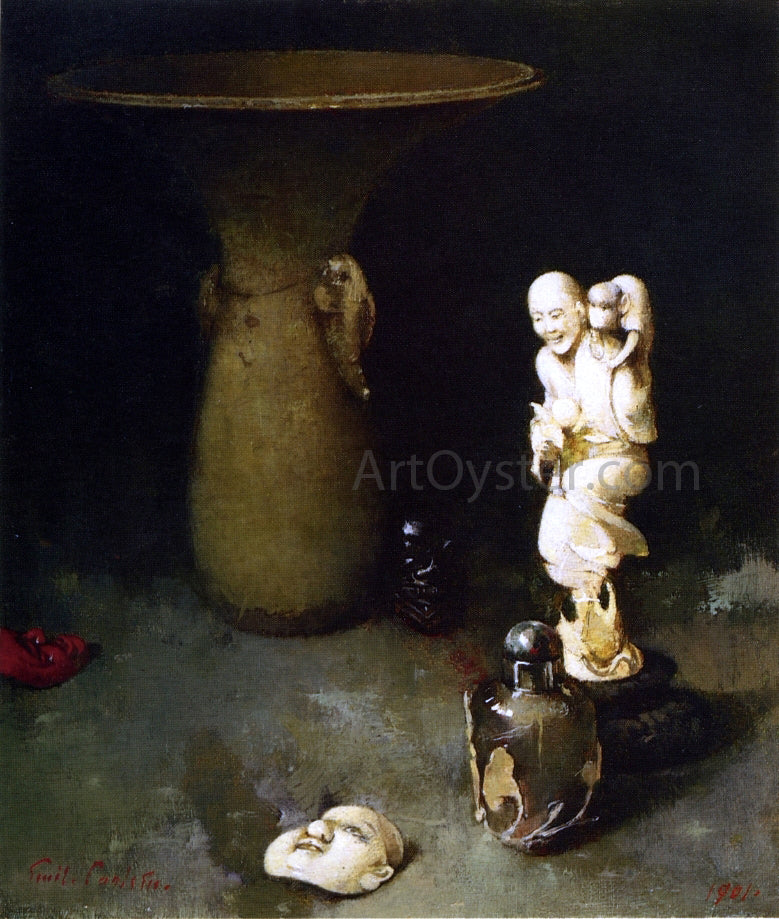  Emil Carlsen Still Life with Oriental Works of Art - Hand Painted Oil Painting