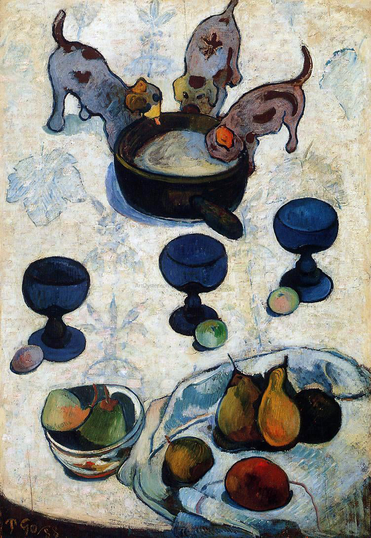  Paul Gauguin Still Life with Three Puppies - Hand Painted Oil Painting