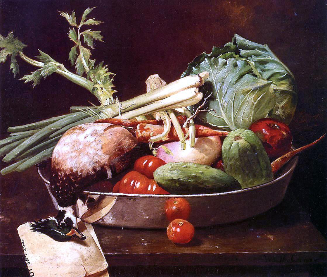  William Merritt Chase Still Life with Vegetables - Hand Painted Oil Painting