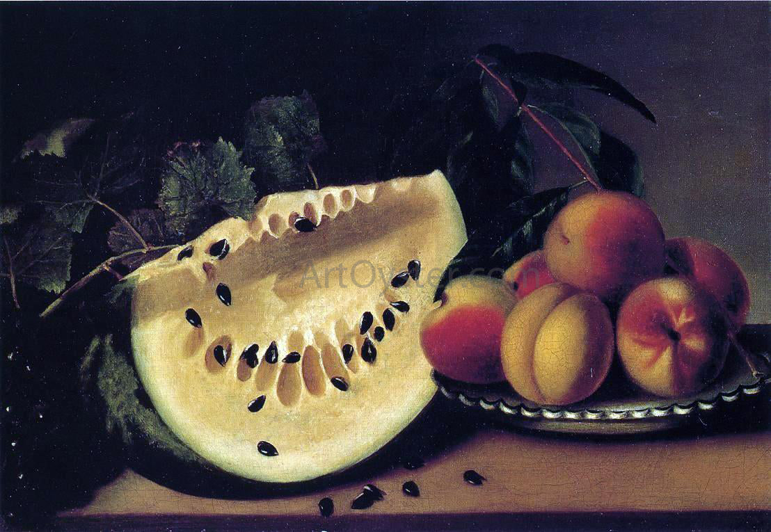  Margaretta Angelica Peale Still Life with Watermelon and Peaches - Hand Painted Oil Painting