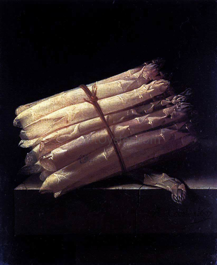  Adriaen Coorte Still-Life with Asparagus - Hand Painted Oil Painting