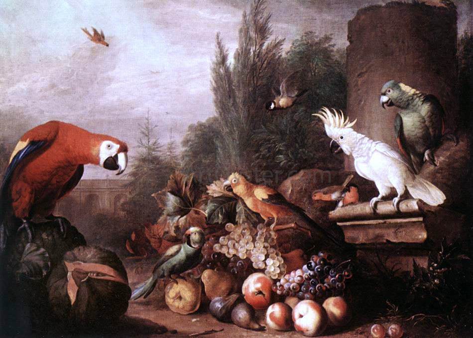  Jakab Bogdany Still-life with Birds - Hand Painted Oil Painting