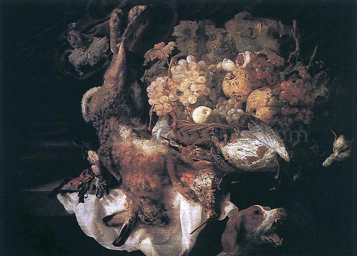  Jan Fyt Still-Life with Dog and Cat - Hand Painted Oil Painting