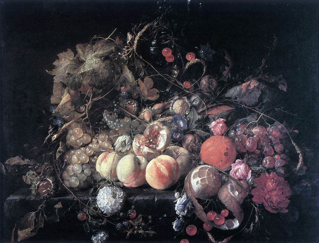  Cornelis De Heem Still-Life with Flowers and Fruit - Hand Painted Oil Painting