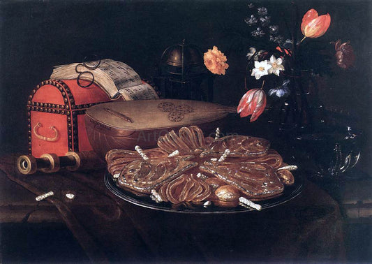  Giuseppe Recco Still-Life with the Five Senses - Hand Painted Oil Painting