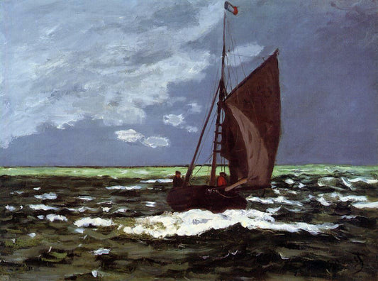  Claude Oscar Monet Stormy Seascape - Hand Painted Oil Painting