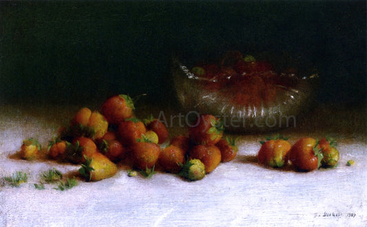  Joseph Decker Strawberries in a Cut Glass Bowl - Hand Painted Oil Painting