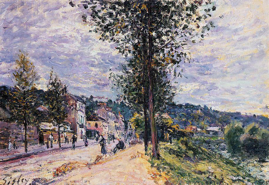  Alfred Sisley Street Entering the Village - Hand Painted Oil Painting