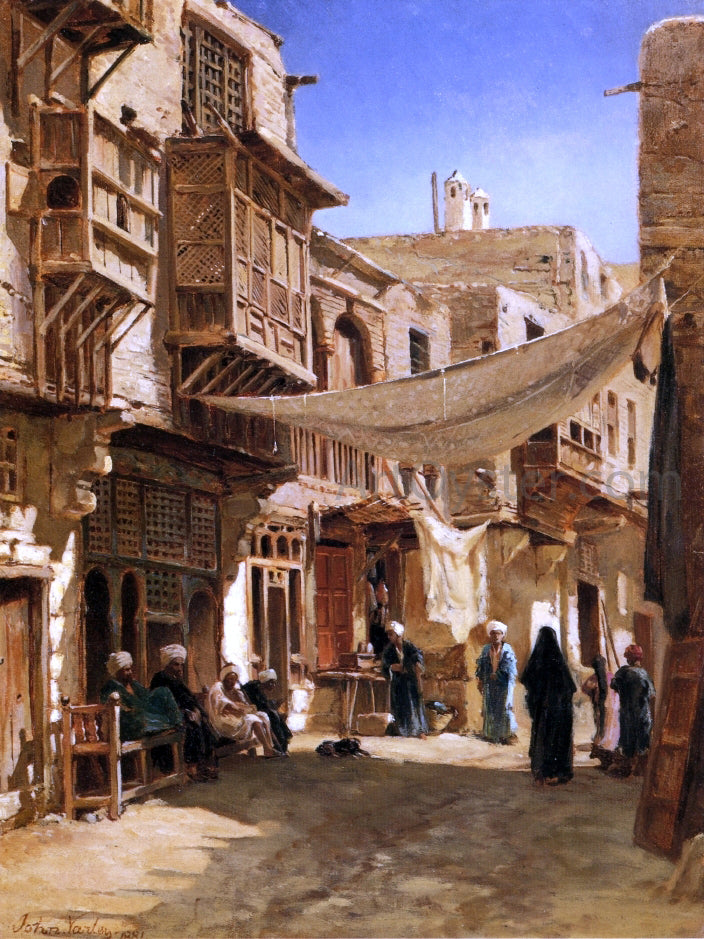  John Varley Street in Boulaq near Cairo - Hand Painted Oil Painting