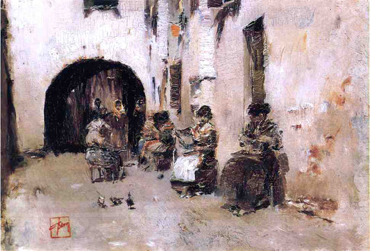 Robert Frederick Blum Stringing Beads, Venice - Hand Painted Oil Painting