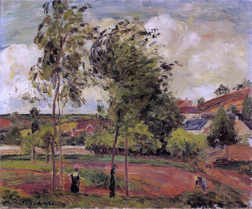  Camille Pissarro Strong Winds, Pontoise - Hand Painted Oil Painting