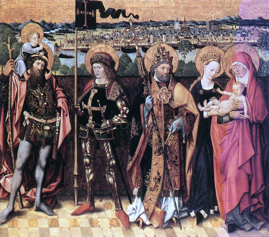  Painters (2) Masters Sts Anne, Christopher, Gereon and Peter - Hand Painted Oil Painting