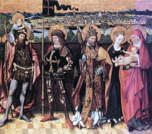  Painters (2) Masters Sts Anne, Christopher, Gereon and Peter - Hand Painted Oil Painting
