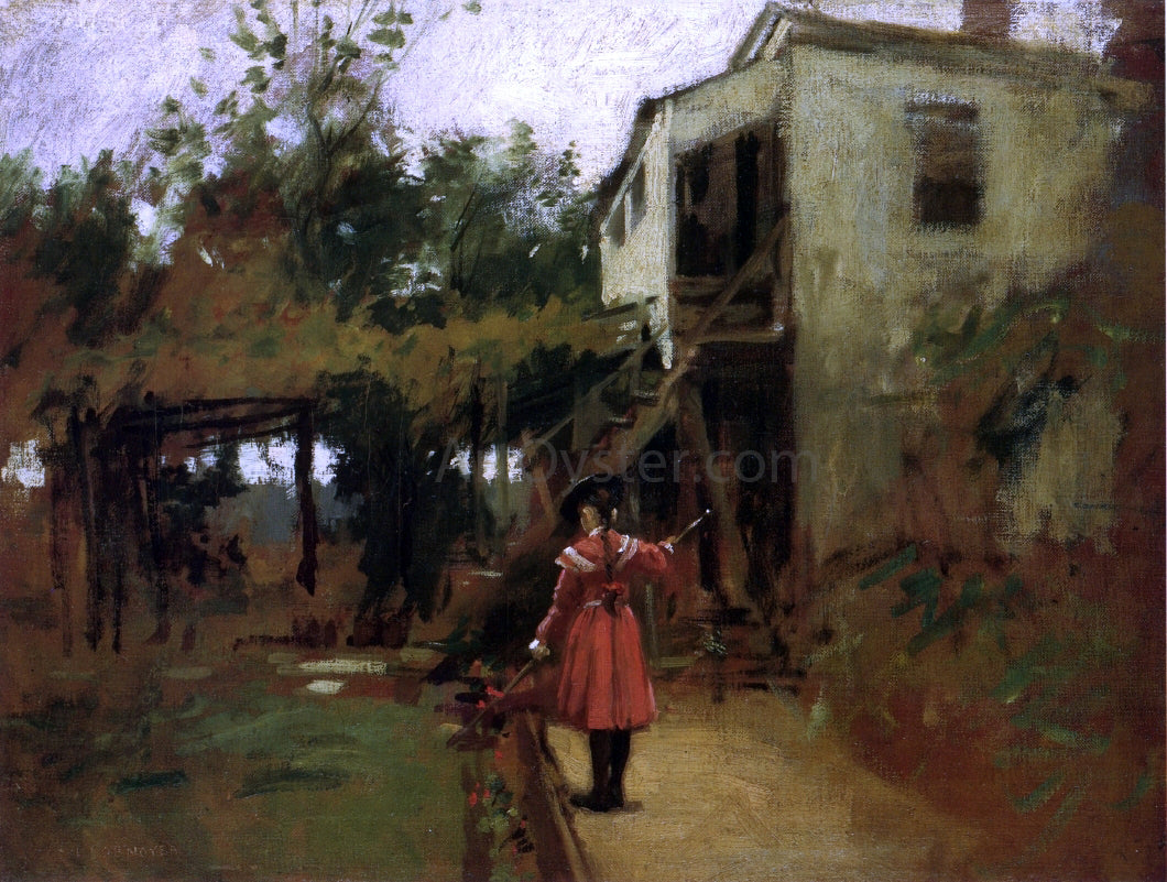  Paul Cornoyer Studio Garden, East Gloucester - Hand Painted Oil Painting