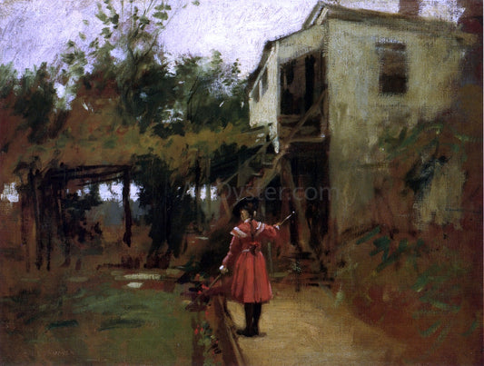  Paul Cornoyer Studio Garden, East Gloucester - Hand Painted Oil Painting