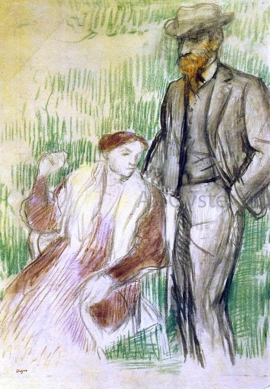  Edgar Degas Study for a Portrait - Hand Painted Oil Painting