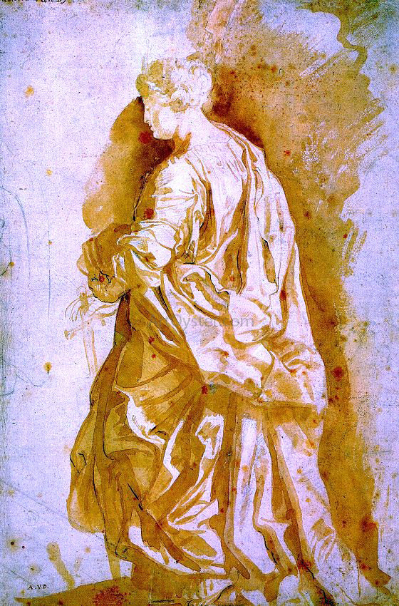  Peter Paul Rubens Study for a Standing Female Saint - Hand Painted Oil Painting