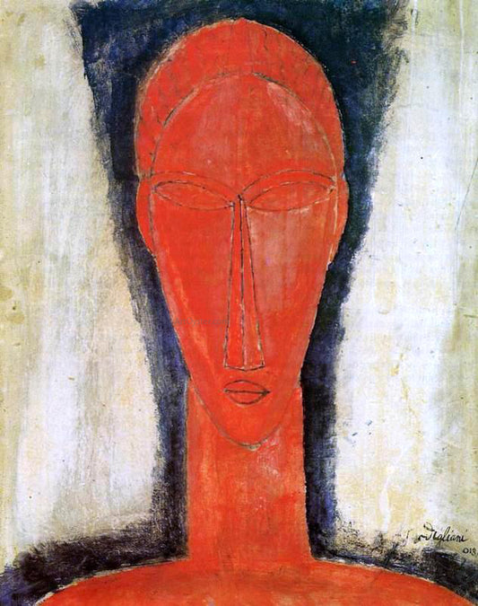  Amedeo Modigliani Study of a Head - Hand Painted Oil Painting