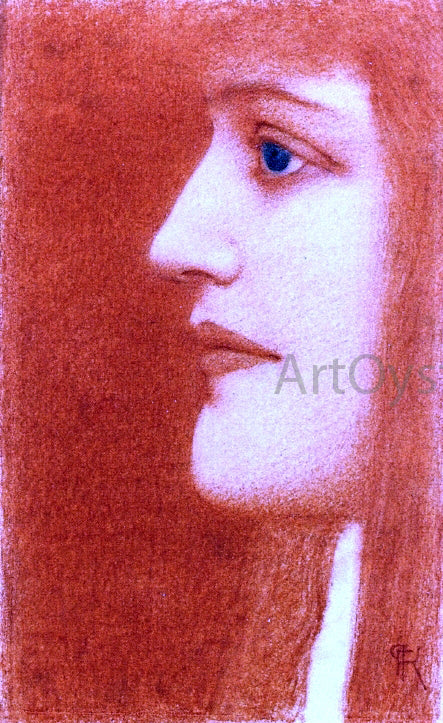  Fernand Khnopff Study of a Woman - Hand Painted Oil Painting