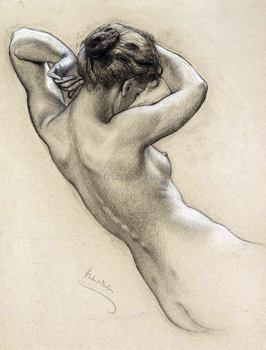  Herbert James Draper Study of Florrie Bird for a Water Nymph in 'Prospero Summoning Nymphs and Deities' - Hand Painted Oil Painting