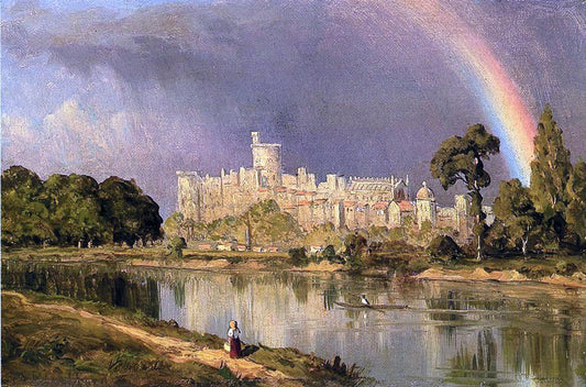  Sanford Robinson Gifford Study of Windsor Castle - Hand Painted Oil Painting