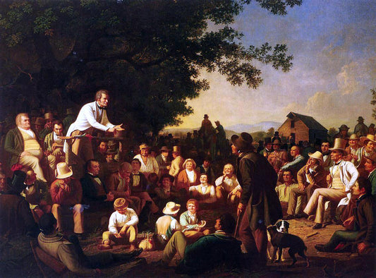  George Caleb Bingham Stump Speaking - Hand Painted Oil Painting