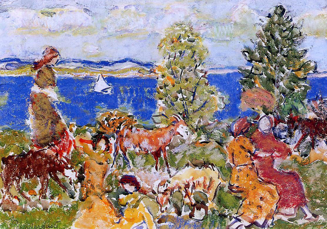  Maurice Prendergast Summer Afternoon - Hand Painted Oil Painting