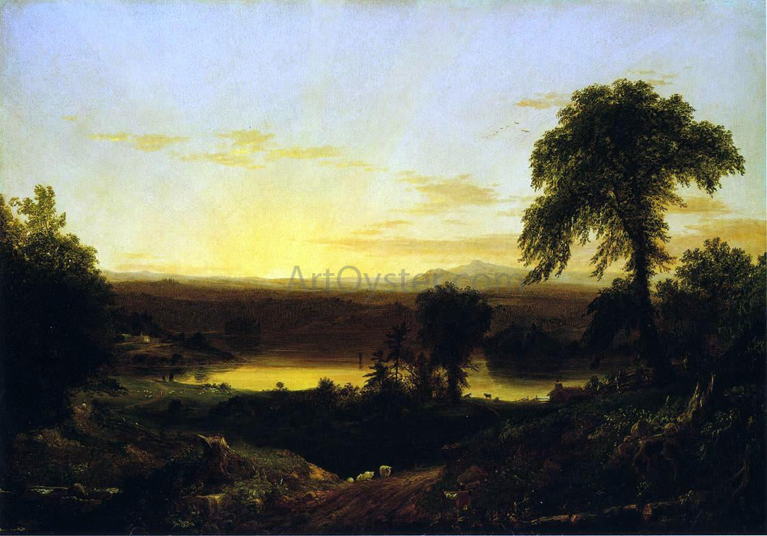  Thomas Cole Summer Twilight: A Recollection of a Scene in New England - Hand Painted Oil Painting