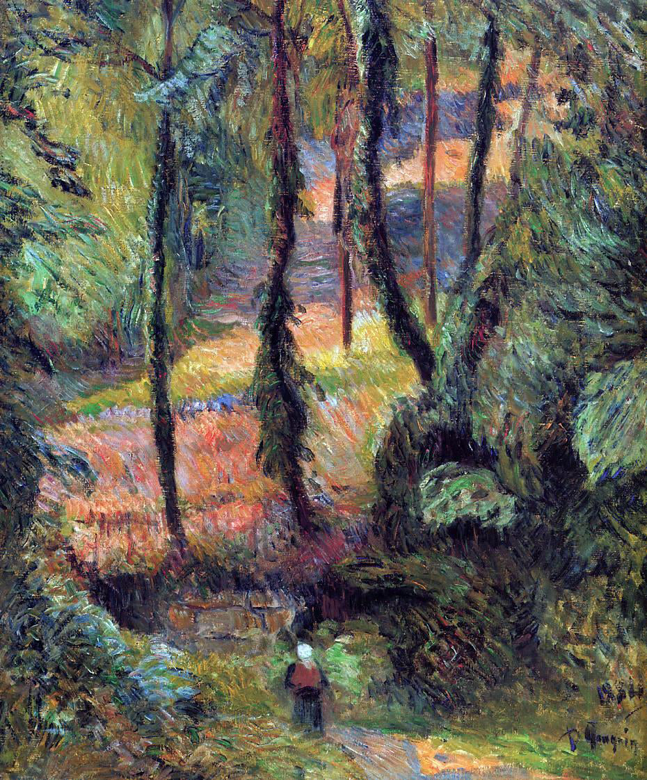  Paul Gauguin Sunken Path, Wooded Rose - Hand Painted Oil Painting