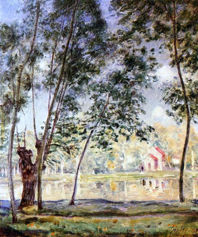  Alfred Sisley Sunny Afternoon - Willows by the Loing - Hand Painted Oil Painting