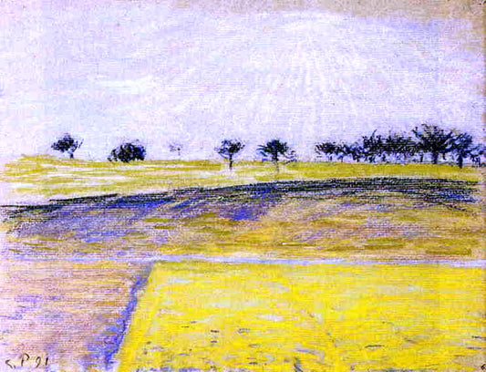  Camille Pissarro Sunrise over the Fields, Eragny - Hand Painted Oil Painting