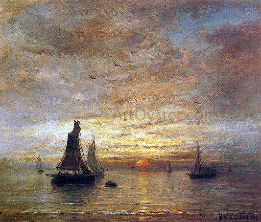  Hendrik Willam Mesdag Sunset at Gay Head, Martha's Vinyard, Massachusetts - Hand Painted Oil Painting