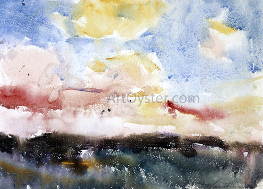  Charles Webster Hawthorne Sunset Colors - Hand Painted Oil Painting