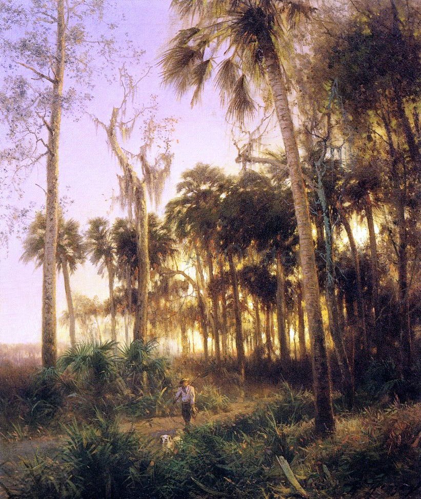  Herman Herzog Sunset near Low Creek, Florida - Hand Painted Oil Painting