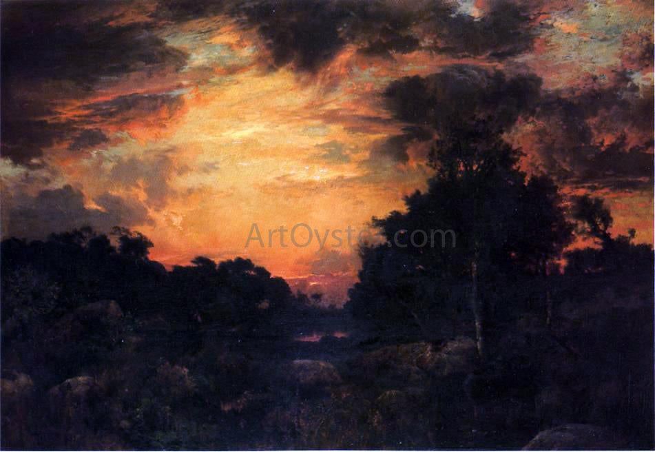  Thomas Moran Sunset on Long Island - Hand Painted Oil Painting