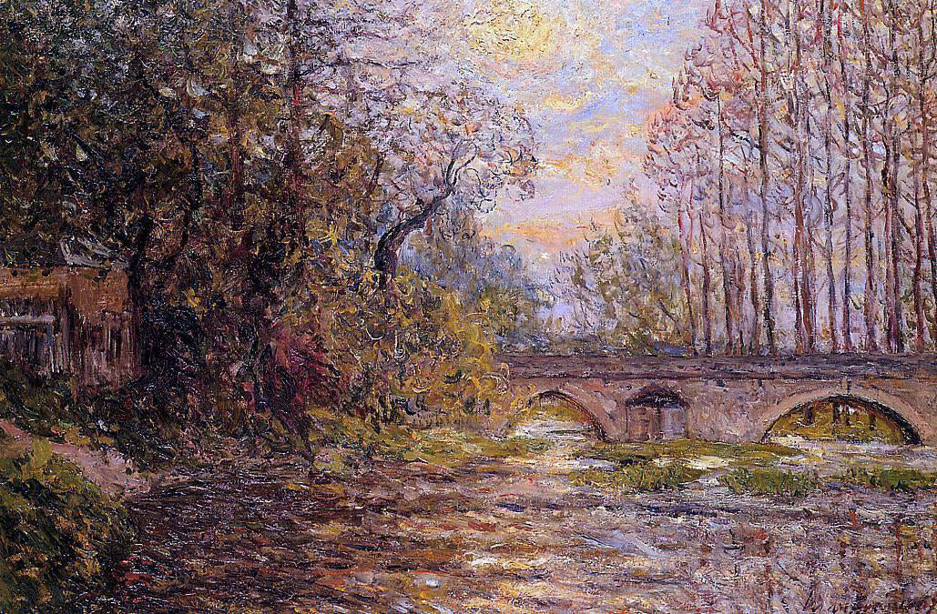 Maxime Maufra Sunset on the Loir, Lavardin (also known as Loir-et-Cher) - Hand Painted Oil Painting