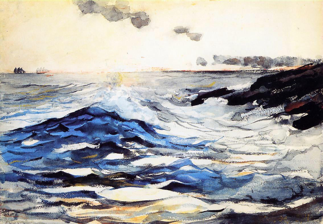  Winslow Homer Sunset, Prout's Neck - Hand Painted Oil Painting