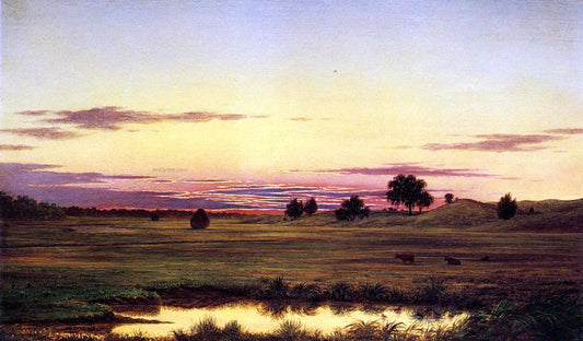  Martin Johnson Heade Sunset, Rhode Island - Hand Painted Oil Painting