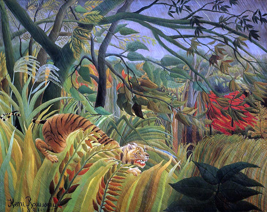  Henri Rousseau Surprise! - Hand Painted Oil Painting