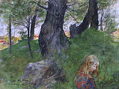  Carl Larsson Susanne I En Skogsbacke - Hand Painted Oil Painting