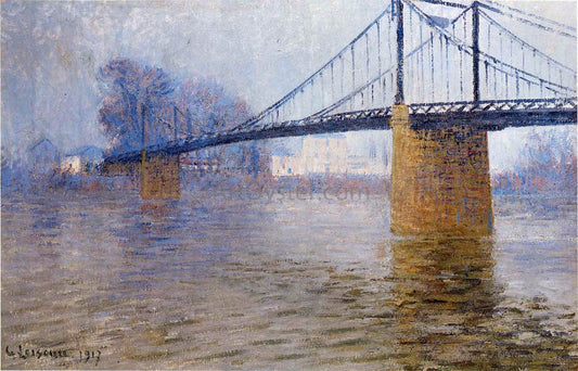  Gustave Loiseau A Suspended Bridge at Triel - Hand Painted Oil Painting