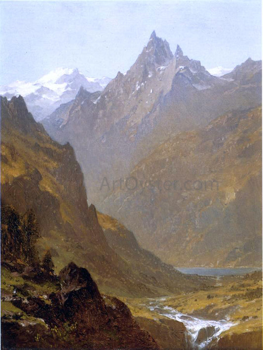  Sanford Robinson Gifford Swiss Scene - Hand Painted Oil Painting