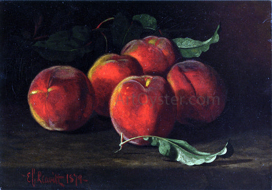  Edward C Leavitt Table Top Still Life of Peaches - Hand Painted Oil Painting