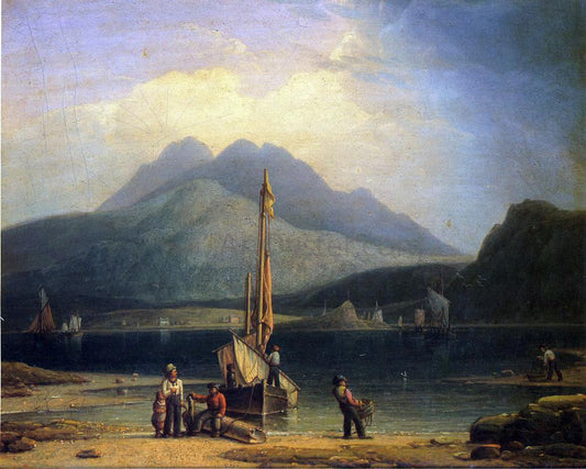  Robert Salmon Taking Down the Sails - Hand Painted Oil Painting