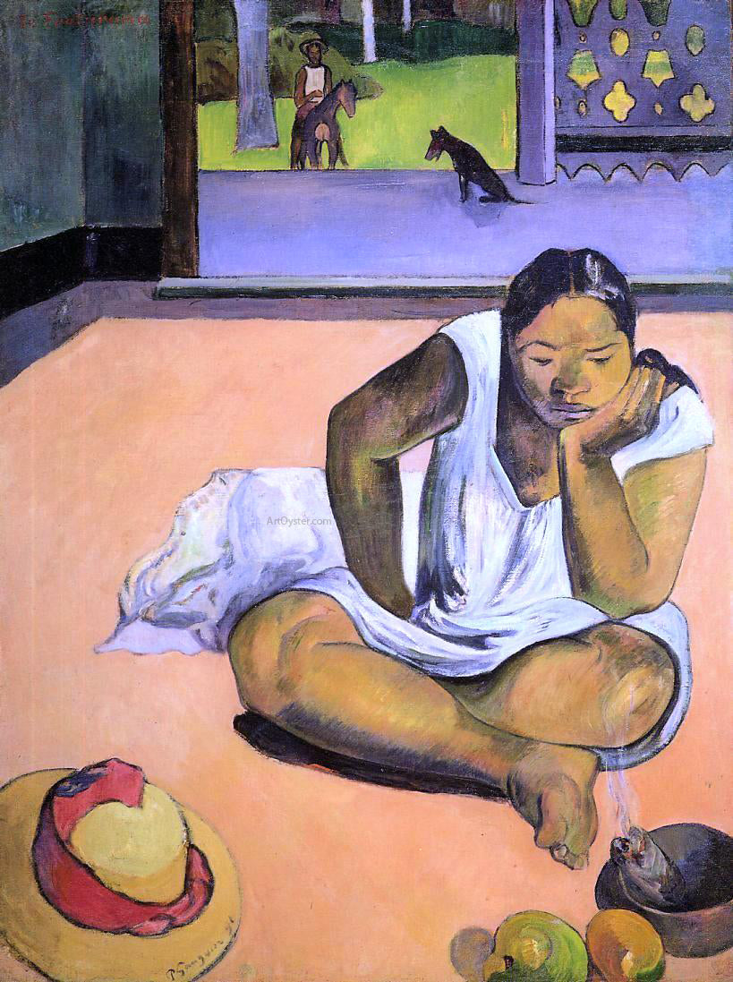  Paul Gauguin Te Faaturuma (also known as The Brooding Woman) - Hand Painted Oil Painting