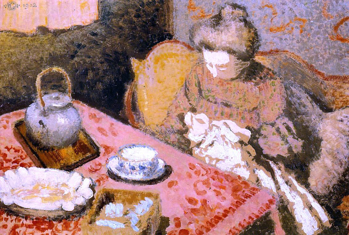  Georges Lemmen Tea (also known as Madame Georges Lemmen) - Hand Painted Oil Painting