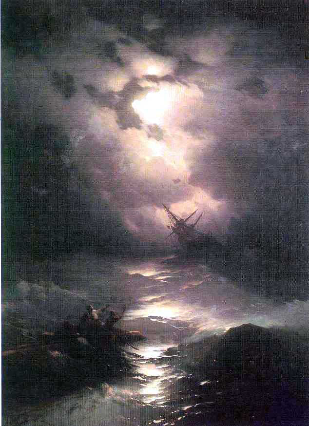  Ivan Constantinovich Aivazovsky Tempest on the Northern Sea - Hand Painted Oil Painting