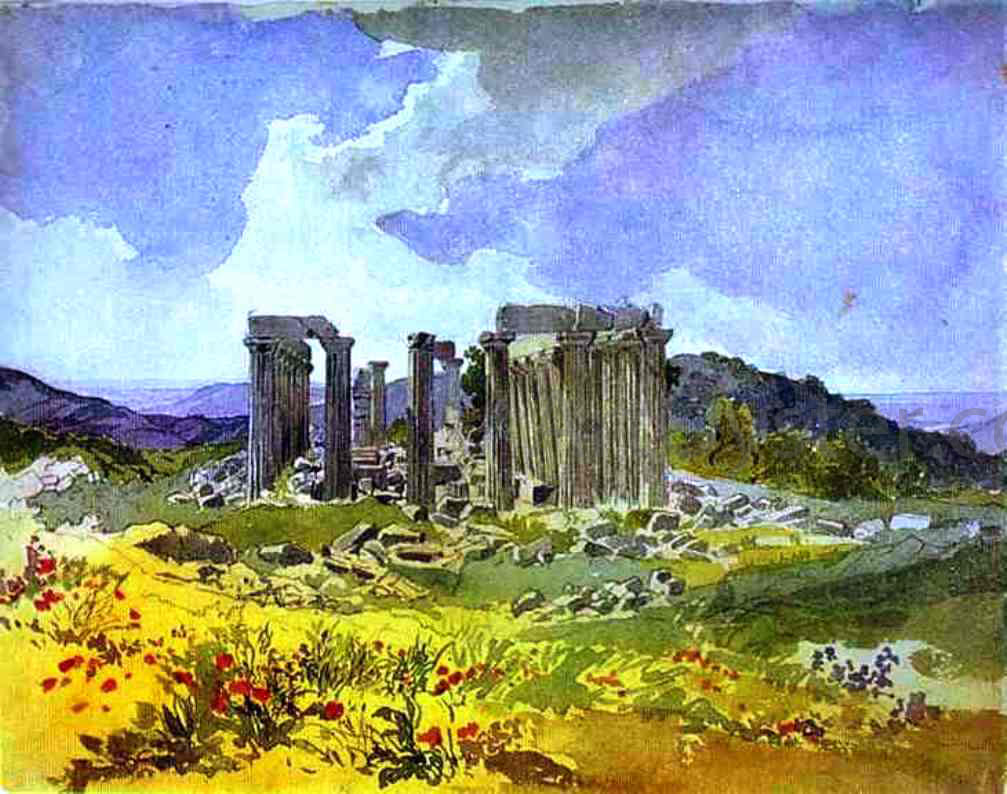  Karl Pavlovich Brulloff Temple of Apollo in Phigalia - Hand Painted Oil Painting